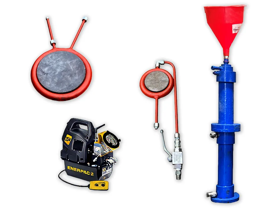 Grout-filled flat jack kit